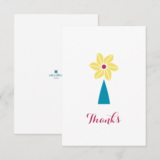 Summer Flower Bedankkaart (Voorkant / Achterkant)