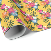 Summer Flower Bouquet on Gold Cadeaupapier (Rol Hoek)