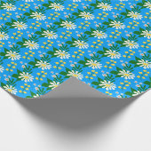 Summer Flower Bouquet op Blue Cadeaupapier (Hoek)