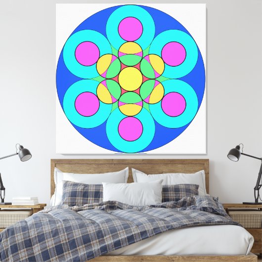 Summer Flower Canvas Afdruk (Insitu (Slaapkamer))