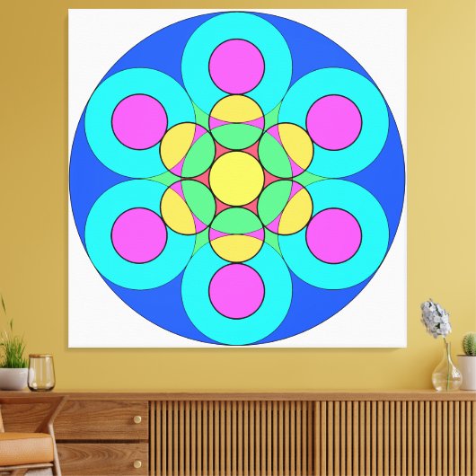Summer Flower Canvas Afdruk (Insitu (Woonkamer))