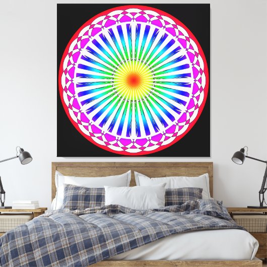 Summer Flower Canvas afdrukken (Insitu (Slaapkamer))