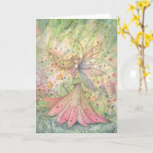 Summer Flower Fairy Kaart (Gele Bloem)