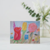 Summer Flower Garden Briefkaart (Staand voorkant)