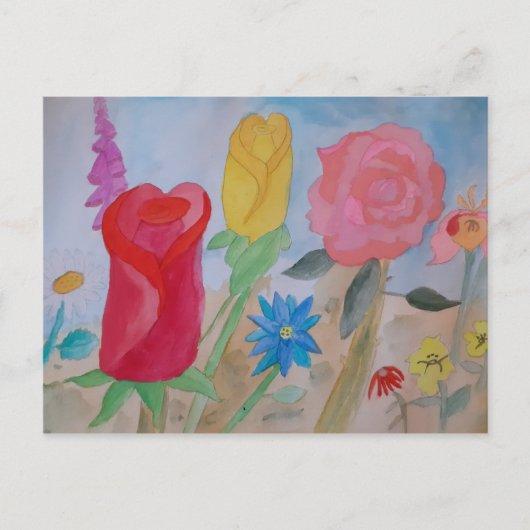 Summer Flower Garden Briefkaart (Voorkant)