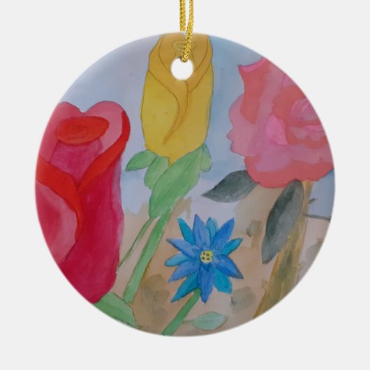 Summer Flower Garden Keramisch Ornament (Voorkant)