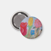 Summer Flower Garden Magneet (Voorkant / Achterkant)