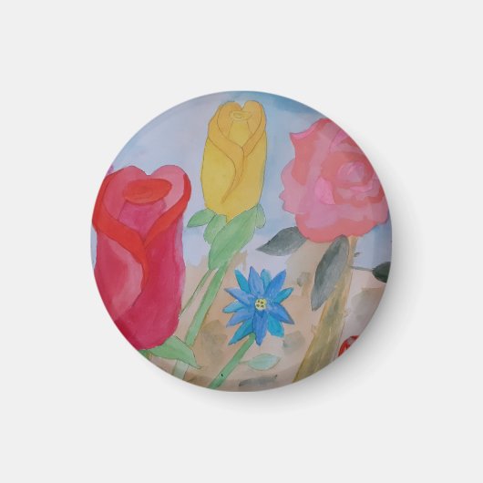 Summer Flower Garden Magneet (Voorkant)