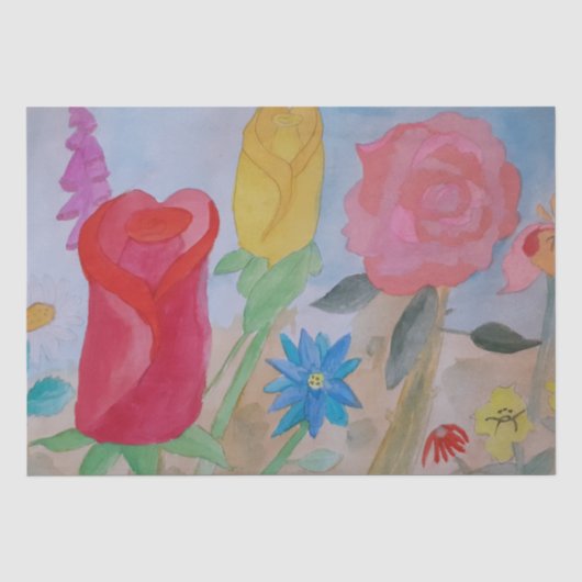 Summer Flower Garden Tissuepapier (Voorkant)