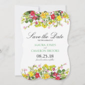 Summer Flower Garden | Weddenschap Save the Date (Voorkant)