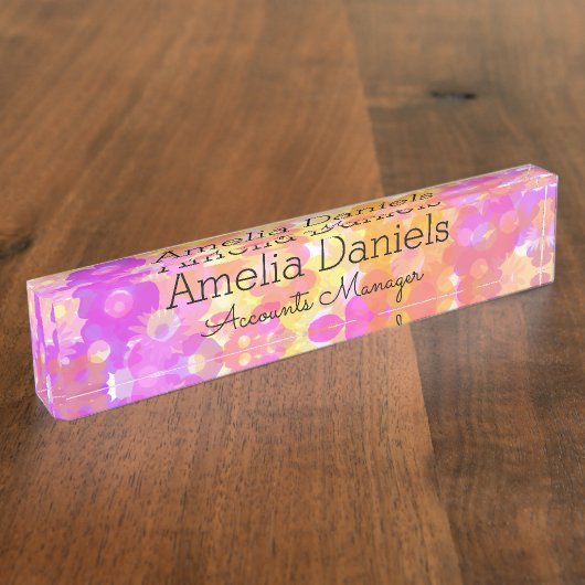 Summer Flower Naambordje (Zijkant)