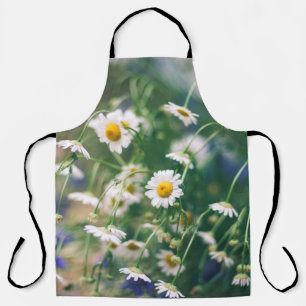 Summer flower pattern in meadow with blue an schort