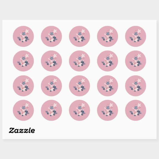 Summer Flower Ronde Sticker (Vel)