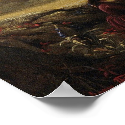 Summer Flowers 1859 van Jerome B Thompson - Poster (Hoek)