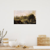 Summer Flowers 1859 van Jerome B Thompson - Poster (Keuken)