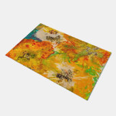 Summer Flowers abstract Oranje Geel Goud  Deurmat (Schuin)