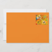 Summer Flowers abstract Oranje Geel Goud Kaart (Achterkant)
