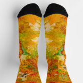 Summer Flowers abstract Oranje Geel Goud Sokken (Top)