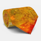 Summer Flowers abstract Oranje Geel Goud Stropdas (Opgerold)