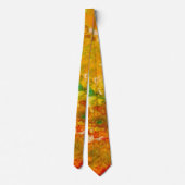 Summer Flowers abstract Oranje Geel Goud Stropdas (Achterkant)