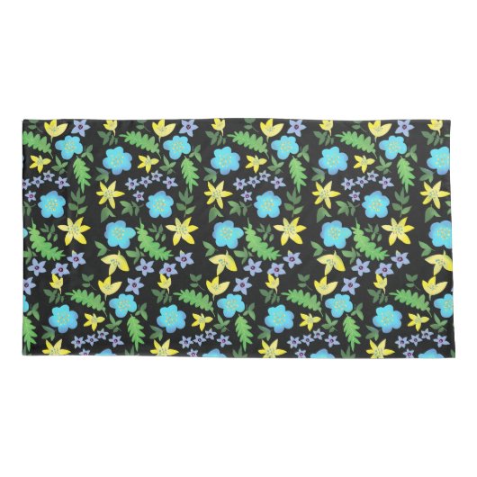 Summer flowers colourful kussensloop (Achterkant-Links)