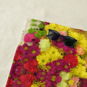 Summer Flowers Design for Beach Towel Strandlaken (In situ)