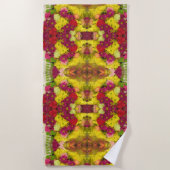 Summer Flowers Design for Beach Towel Strandlaken (Voorkant)