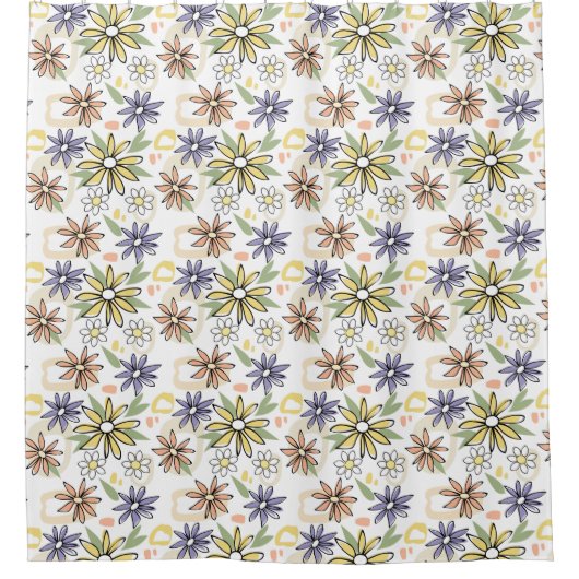 Summer Flowers Douchegordijn (Voorkant)