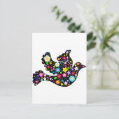 Summer Flowers Dove Briefkaart (Staand voorkant)