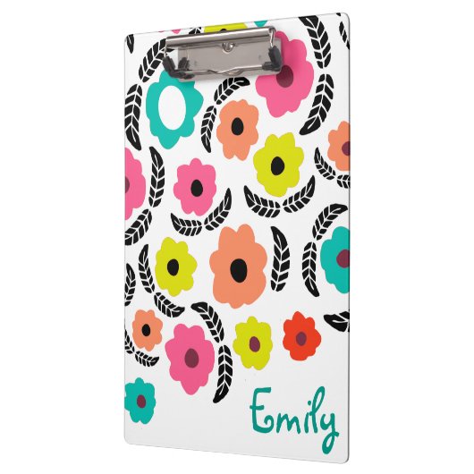 Summer Flowers en Black Leaf Klembord (Links)