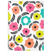Summer Flowers en Black Leaf Klembord (Achterkant)