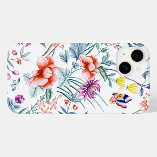 Summer Flowers en Butterfly Case-Mate iPhone Case (Achterkant (horizontaal))