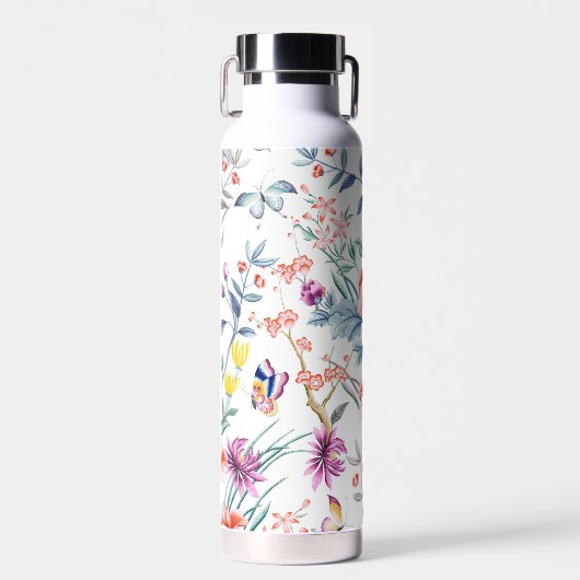 Summer Flowers en Butterfly Waterfles (Voorkant)