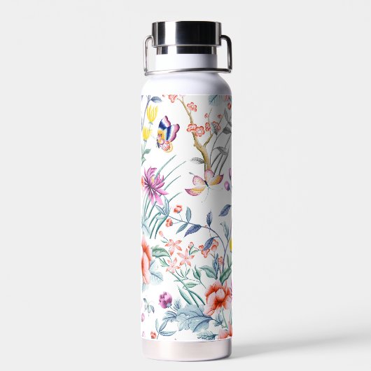 Summer Flowers en Butterfly Waterfles (Achterkant)