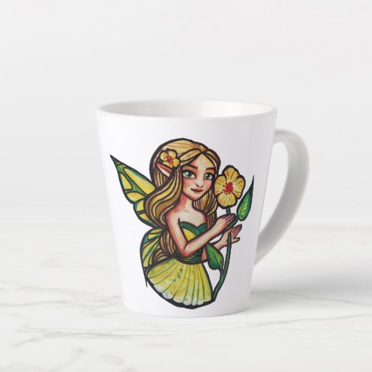 Summer Flowers Fairy Latte Mok (Rechterhoek)