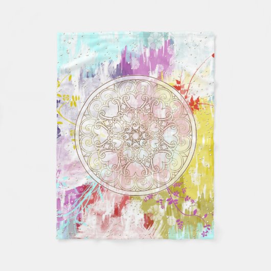 Summer Flowers Fleece Deken (Voorkant)