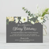 Summer Flowers | Geel en grijs huwelijk II Kaart (Staand voorkant)