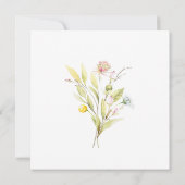 Summer Flowers Greenery Christelijk Wedding Kaart (Achterkant)