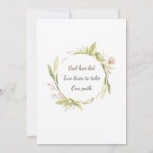 Summer Flowers Greenery Floral Lijst Wedding Save The Date (Achterkant)