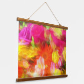 Summer Flowers Hangend Wandkleed (Gebogen)