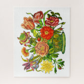 Summer Flowers in een mandje,  kunst Legpuzzel (Verticaal)