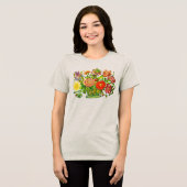 Summer Flowers in een mandje,  kunst Tri-Blend Shirt (Voorkant volledig)