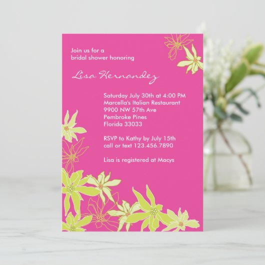 Summer Flowers Kaart (Staand voorkant)