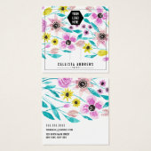 Summer Flowers laat Logo-haarbeeldscherm Kaart (Voorkant /achterkant)