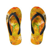 Summer Flowers Oranje Gold Yellow Kinder Teenslippers (Voetbed)