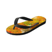 Summer Flowers Oranje Gold Yellow Kinder Teenslippers (Schuin)