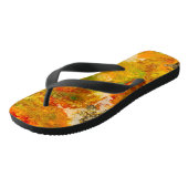 Summer Flowers Oranje Gold Yellow Teenslippers (Schuin)