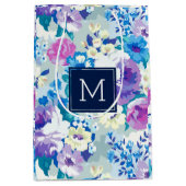 Summer Flowers Pattern Pastel Colors Medium Cadeauzakje (Voorkant)