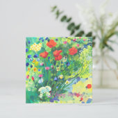 Summer flowers, poppys feestdagenkaart (Staand voorkant)