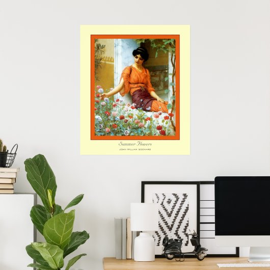 Summer Flowers Poster (Thuiskantoor)